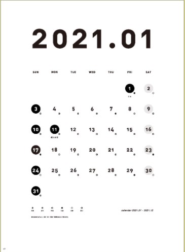 NS202 ドット （デザイナーズ） 2022年カレンダー