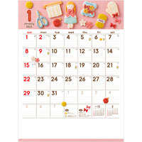 NK56 HappySweetsアイシングクッキーが彩る12か月【通常30営業日後納品】 名入れカレンダー